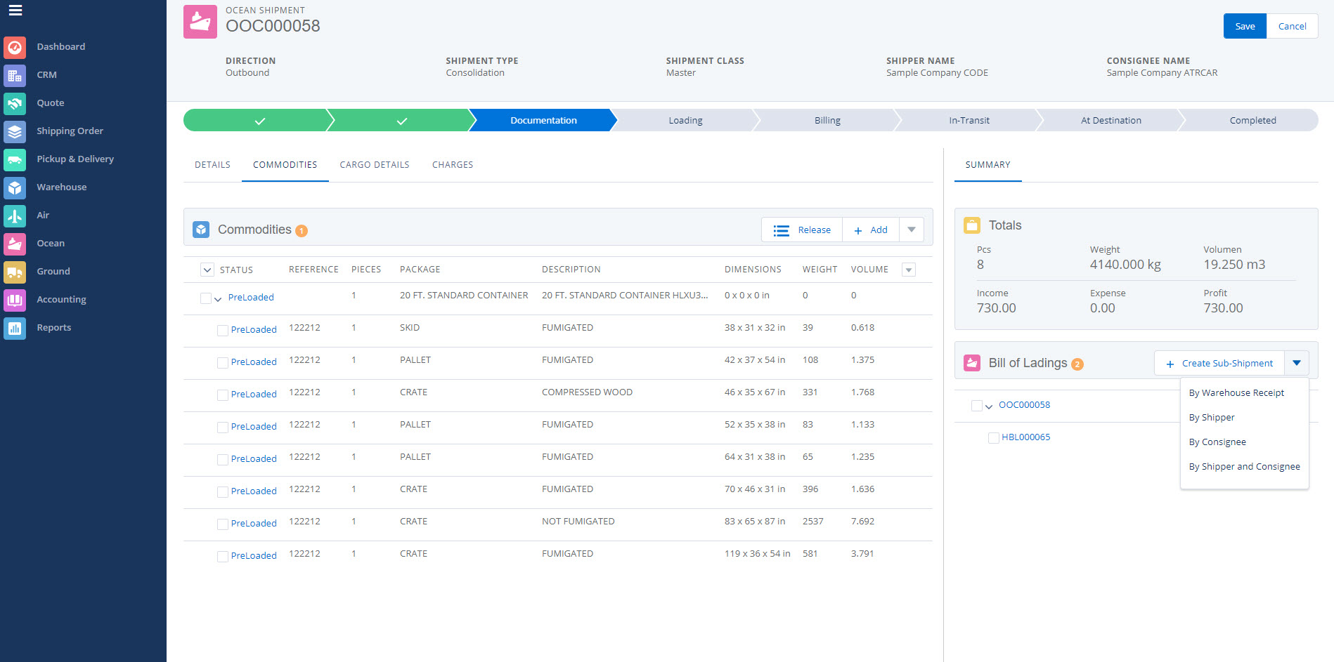 Ocean-Shipments-Software, que es logistica empresarial