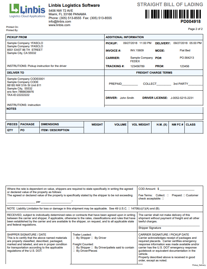 Paperless Contract (BOL) - Moving Software CRM