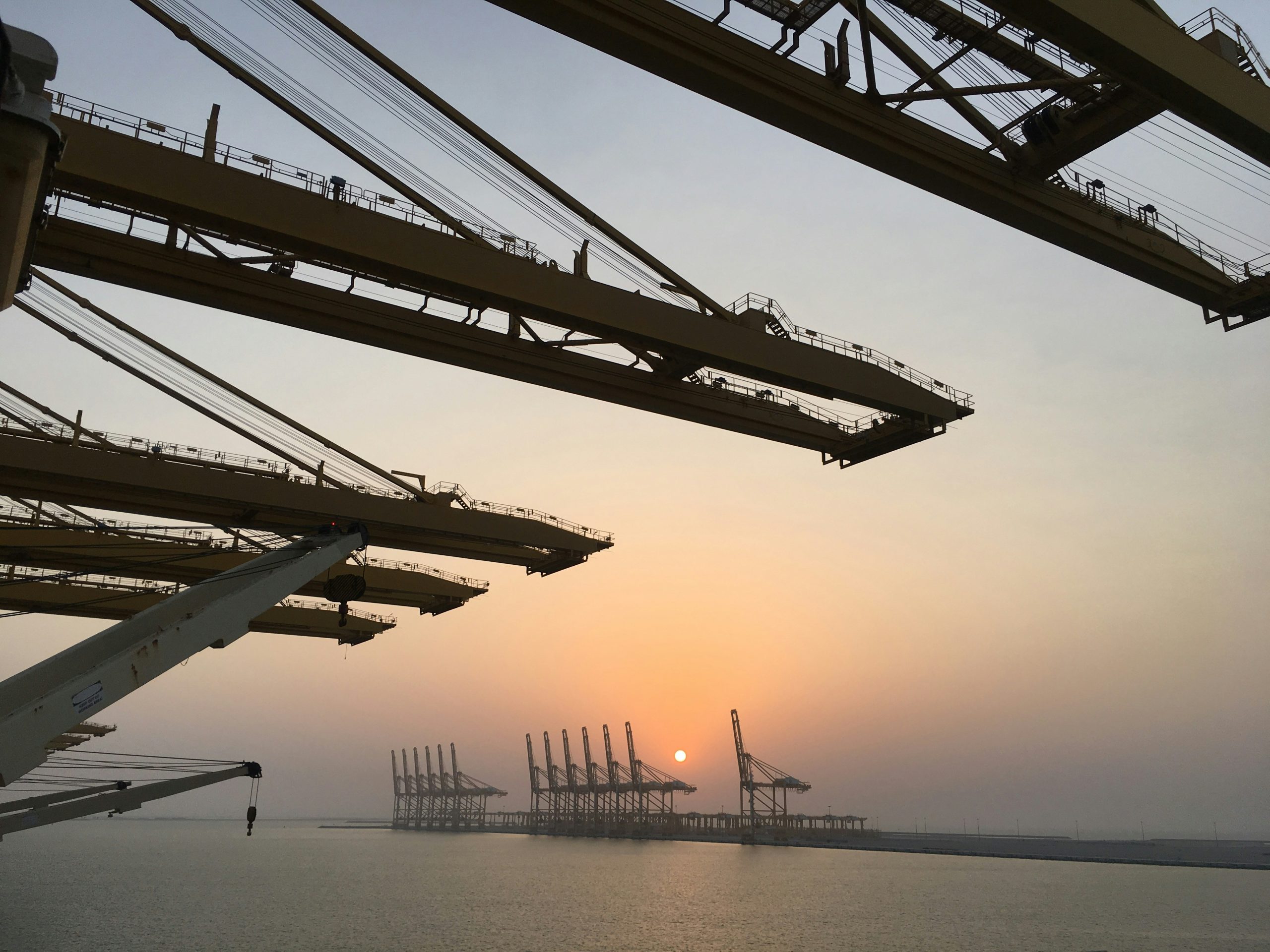 Port of Jebel Ali, Dubai, United Arab Emirates is the ninth busiest port in the world