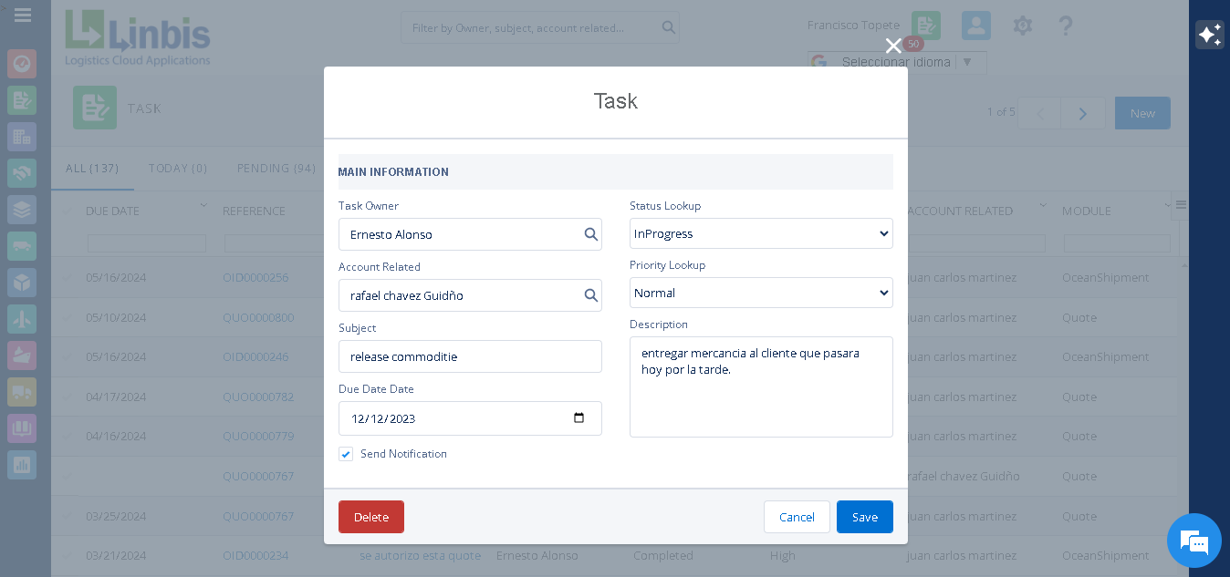 taskk - Linbis Logistics Software